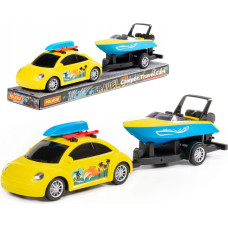 POLESIE AUTO Z MOTORÓWKĄ NA PRZYCZEPIE