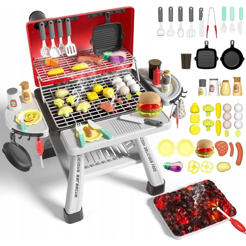 Woopie Grill Barbecue Kuchnia Ogrodowa Interaktywna Para LED Zestaw XL 41 el.