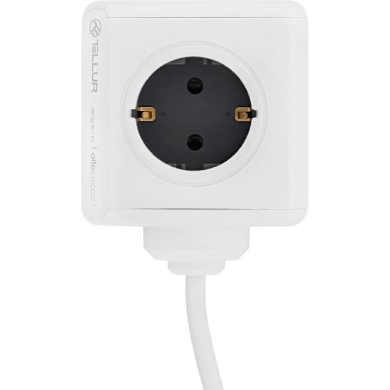 Tellur Power Cube Extended, Power strip 4 Outlets + 2xUSB ports, 1.5m cable white