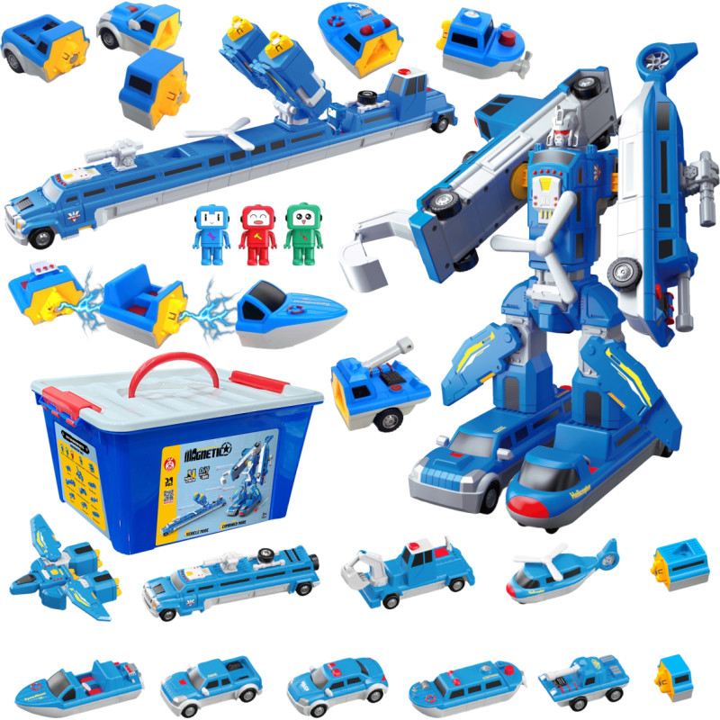 KLOCKI MAGNETYCZNE POJAZDY 34 EL. KUFER