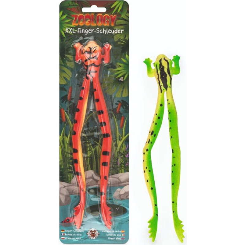 Trendhaus Zoology - Finger slingshot XXL frog, 2 assorted