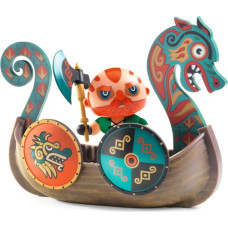 Djeco Arty Toys - Vikingai - Vikingas Drak ir jo laivas-drakonas