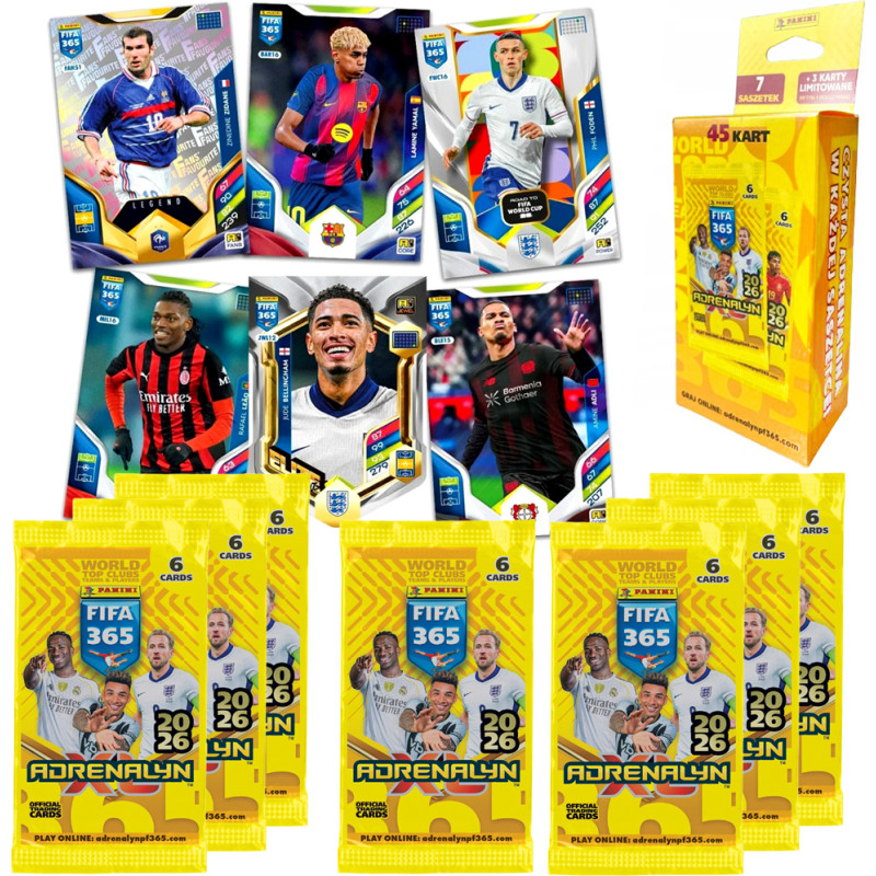 PANINI FIFA 365 Adrenalyn XL 2026 – 45 kortelių rinkinys
