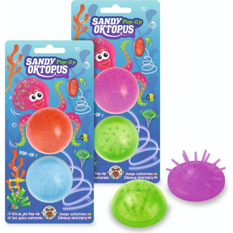 Trendhaus &Scaron;okinėjantis žaislas &ndash; A&scaron;tuonkojis (2 vnt., 2 dizainai)