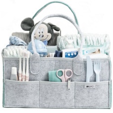 SIPO felt diaper caddy bag for baby accessories mint OF003