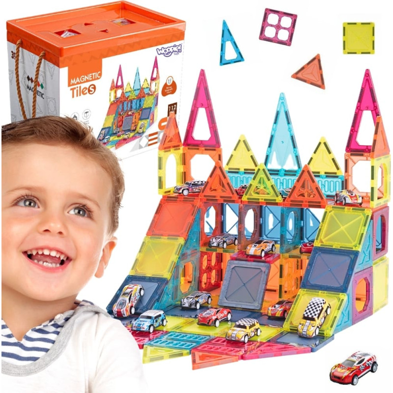 Woopie Magnetyczne Klocki Konstrukcyjne 7,5 cm Parking 112 el