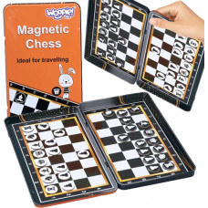 Woopie IQ 52142 Gra Szachy Warcaby Magnetyczne 2w1 Podr&oacute;żna Kieszonkowa