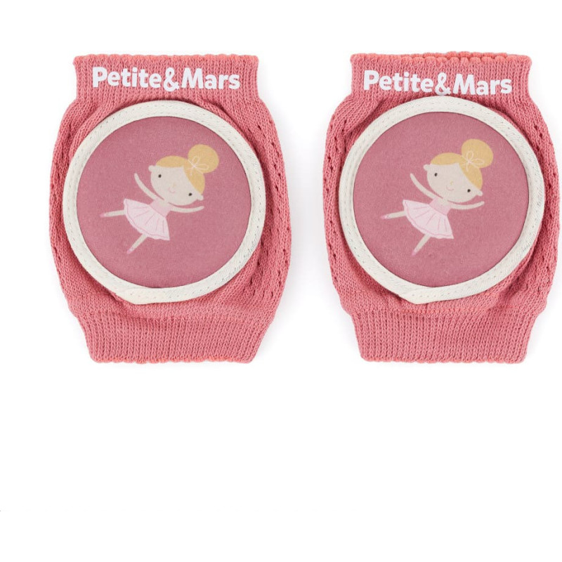 Petite&Mars 522820 Elastyczne nakolanniki do raczkowania Follow Dusty Rose 6 m+