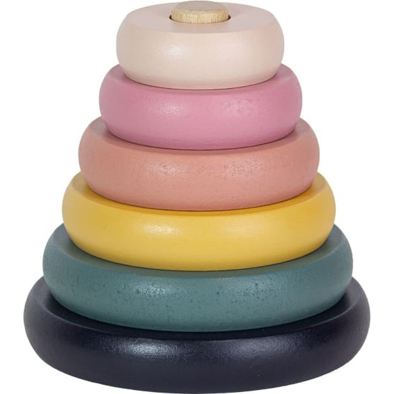 Petite&Mars 610728 Drewniana zabawka - wieża Orbit  Aurora Pink 36 m+