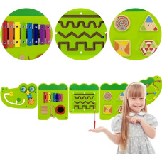 Viga Tablica Sensoryczna Manipulacyjna Krokodyl Certyfikat FSC Montessori