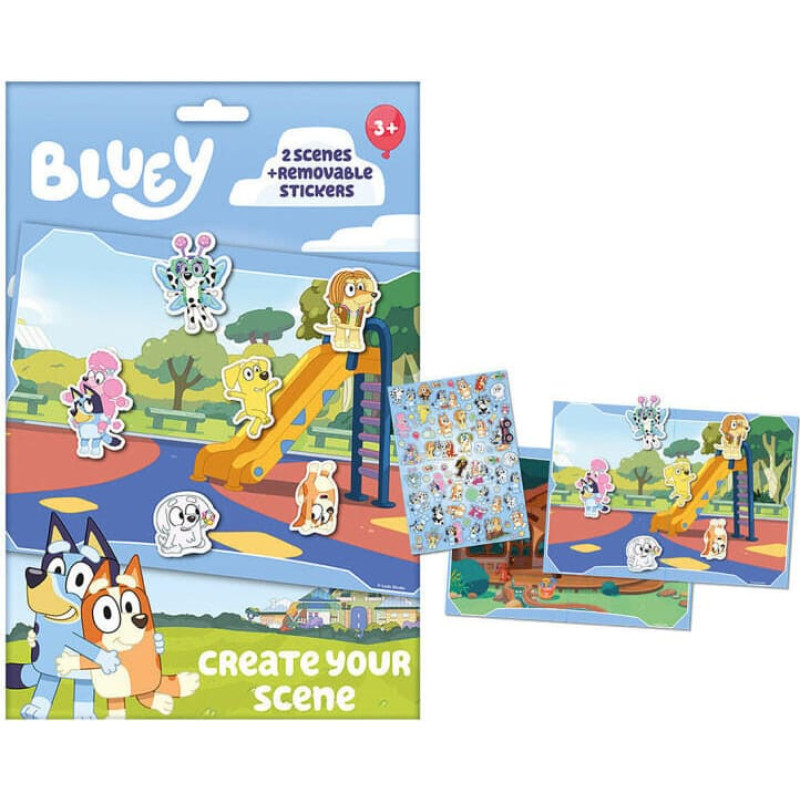 Kids Euroswan - Akcesoria Licencyjne CREATE YOUR SCENE NOTEBOOK BLUEY