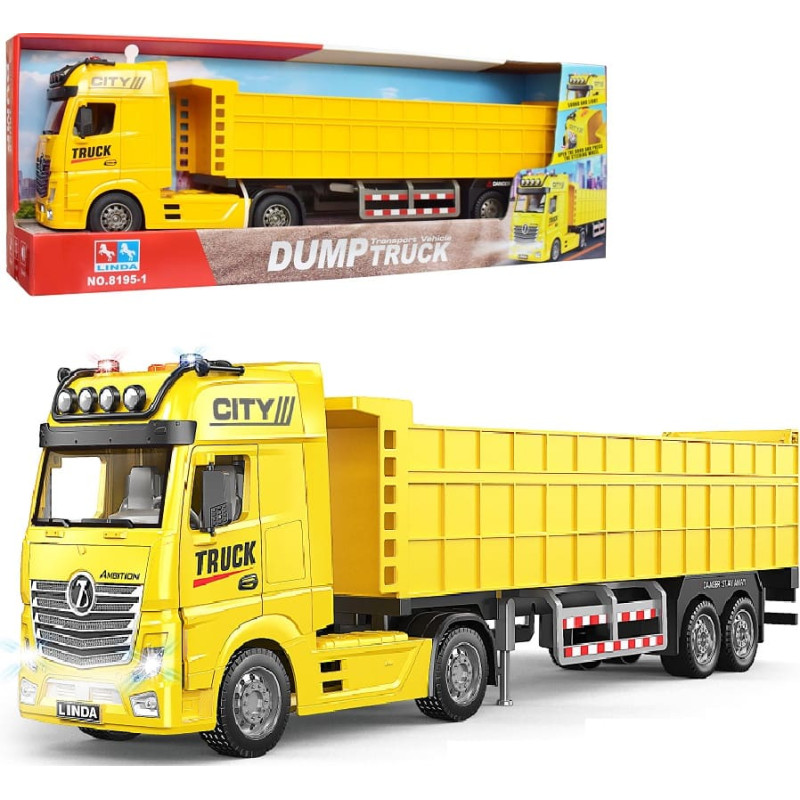 Heli ja valgusega veoauto haagisega 58 cm