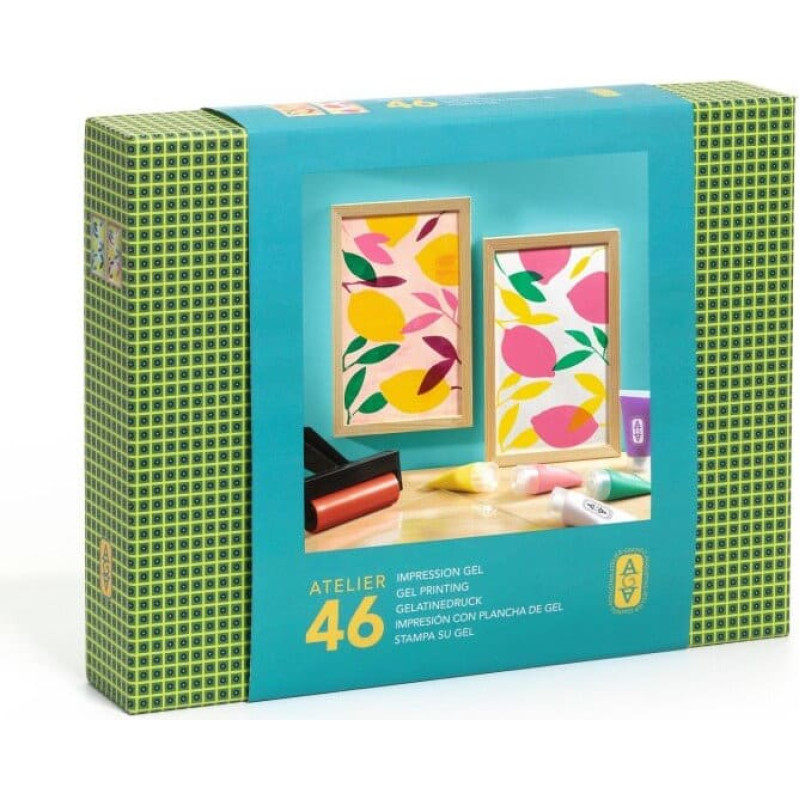 Djeco AGA - Kūrybinė dirbtuvė 46 - Spauda su gelio plok&scaron;tele