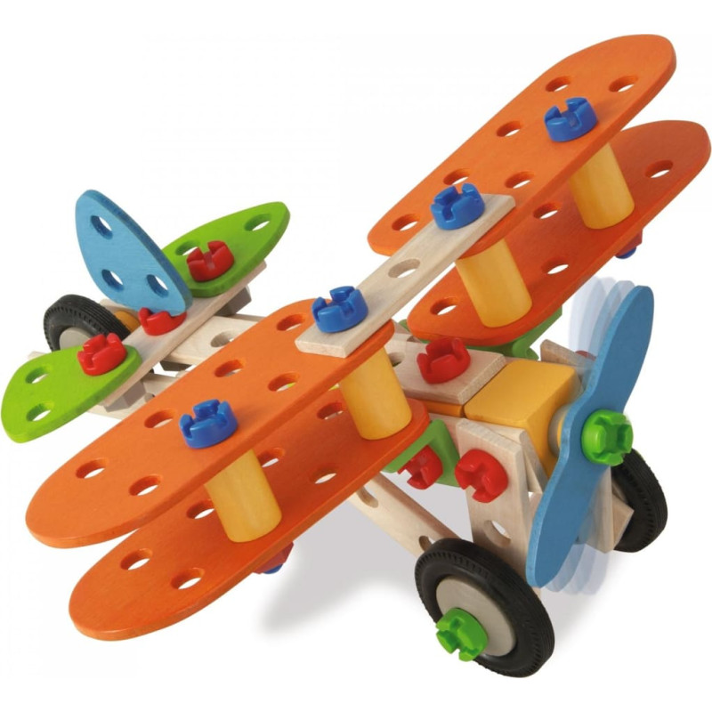 Eichhorn Wooden construction set &ndash; airplane, 90 pcs