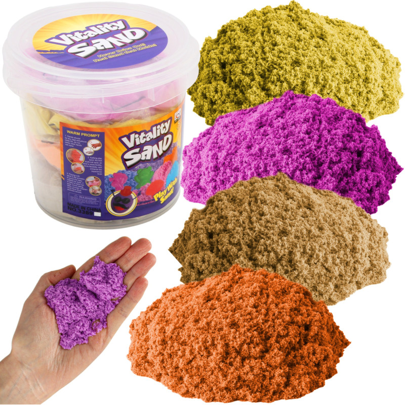 PIASEK KINETYCZNY WIADERKO 1KG 4 KOLORY