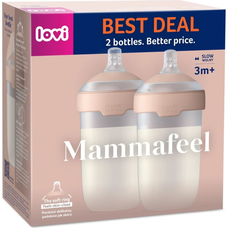 Lovi baro&scaron;anas pudele MAMMAFEEL, 2x250 ml., 0596