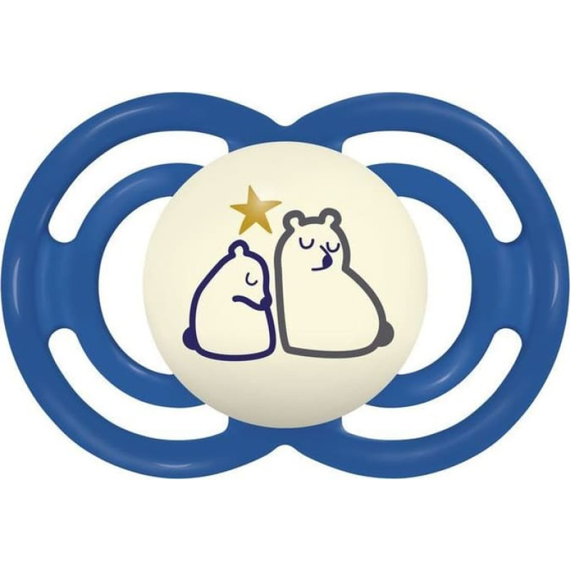 Mam Baby 5748 PACIFIER PERFECT NIGHT 6+ GROUNDING IN NATURE BLUE