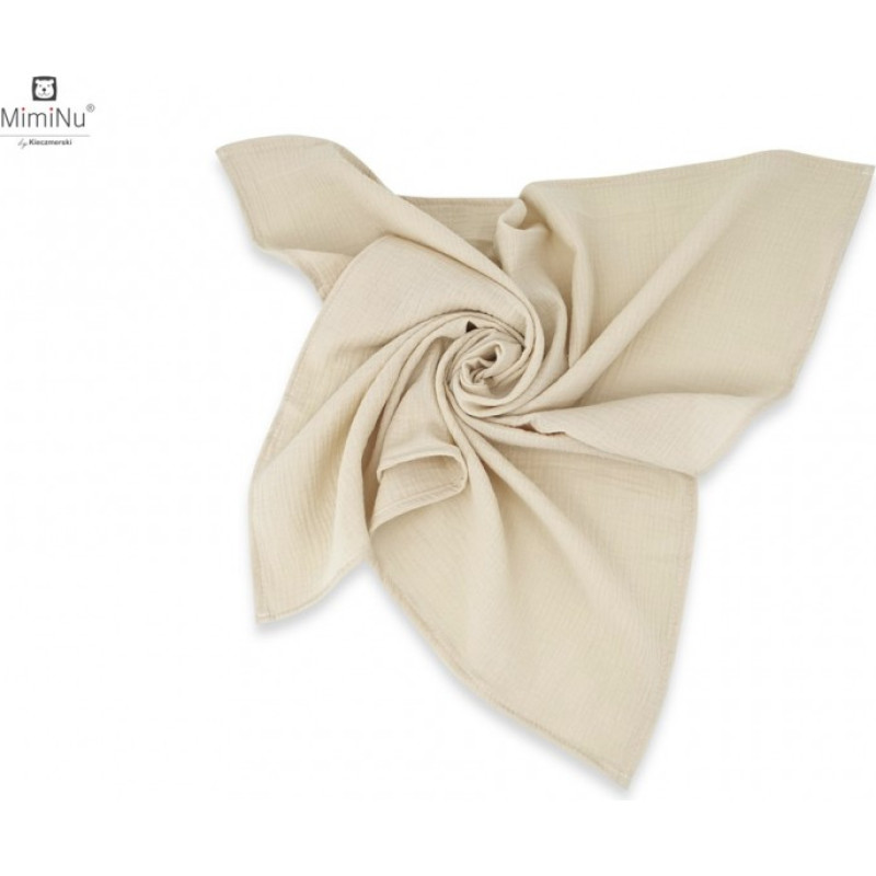 Miminu KIECZMERSKI Pieluszka 30x30 cm MUŚLIN BAWEŁNIANY bawełna 100% beż 2-pak