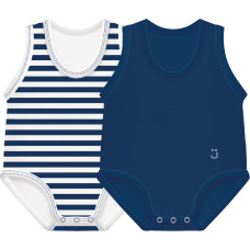 2-pack Growing body Bio Cotton Summer 0-36m Indigo
