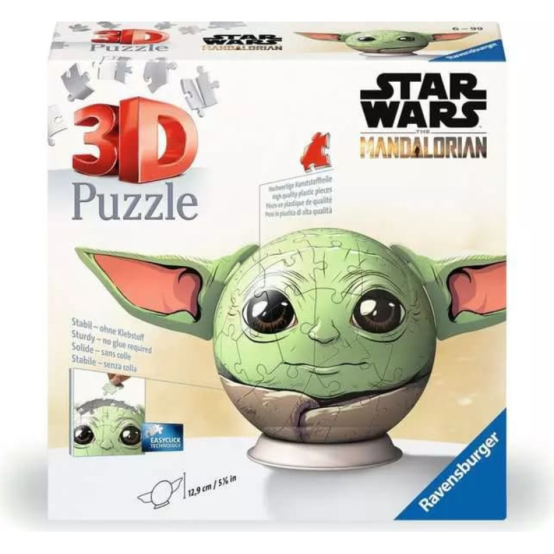 Ravensburger Round 3D Puzzle, 72 pcs, Star Wars Grogu