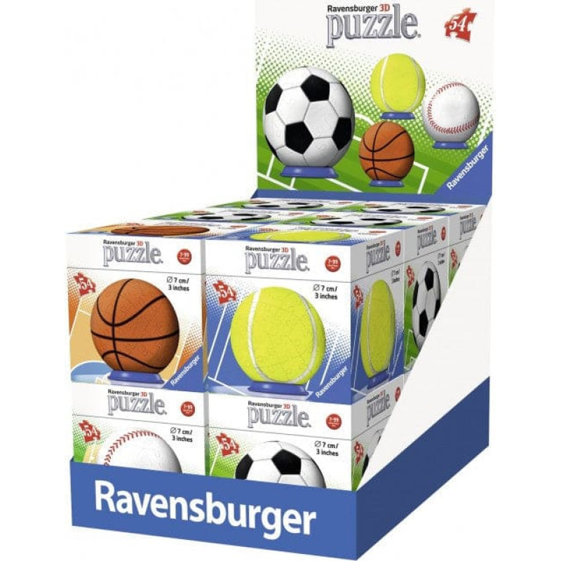Ravensburger Round 3D Puzzle, 54 pcs, Sports Ball, 1 pc