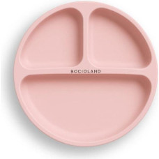 Bocioland 5873 3-PART PLATE WITH SUCTION CUPS PINK BL587