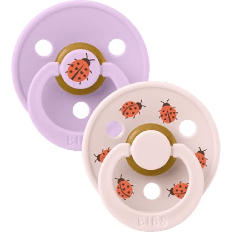 Bibs Studio Collection Colour Round &ndash; Urban Garden Ladybug Violet Sky Mix 6-18m 2pcs