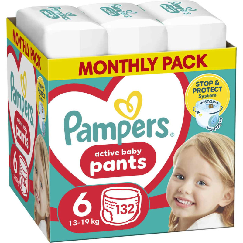Pampers Pants autiņbiksītes, 6. izmērs, 15kg+, 132 gab. - 81748893