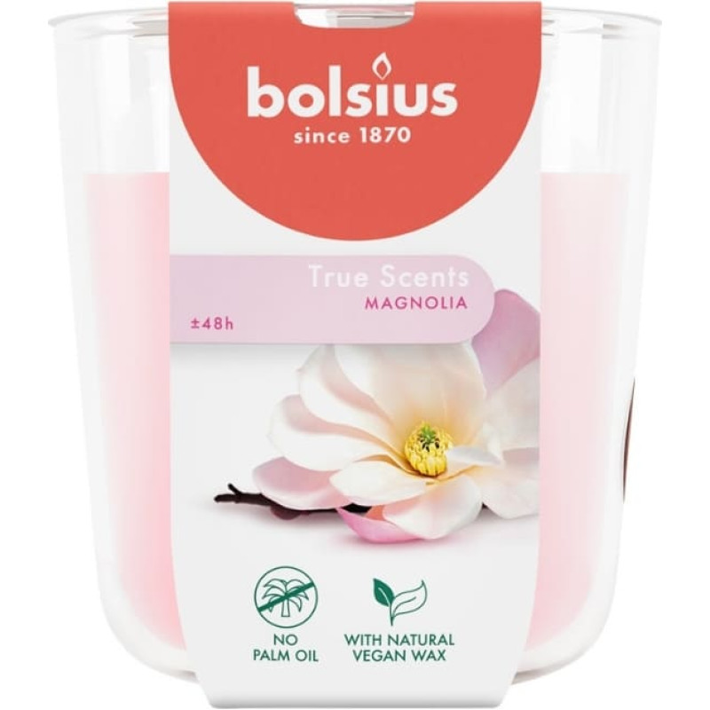 Bolsius Svece arom. stikla gl. True Scents &Oslash;97x85mm magnolia