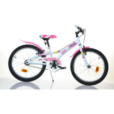 Bimbo Bike Vaikiškas dviratis 20" "CANDY", baltas/rožinis