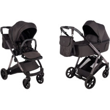 Junama universalus 2 viename vežimėlis Ellegante 01 pilkos spalvos (Grey) – elektropoliruotas rėmas