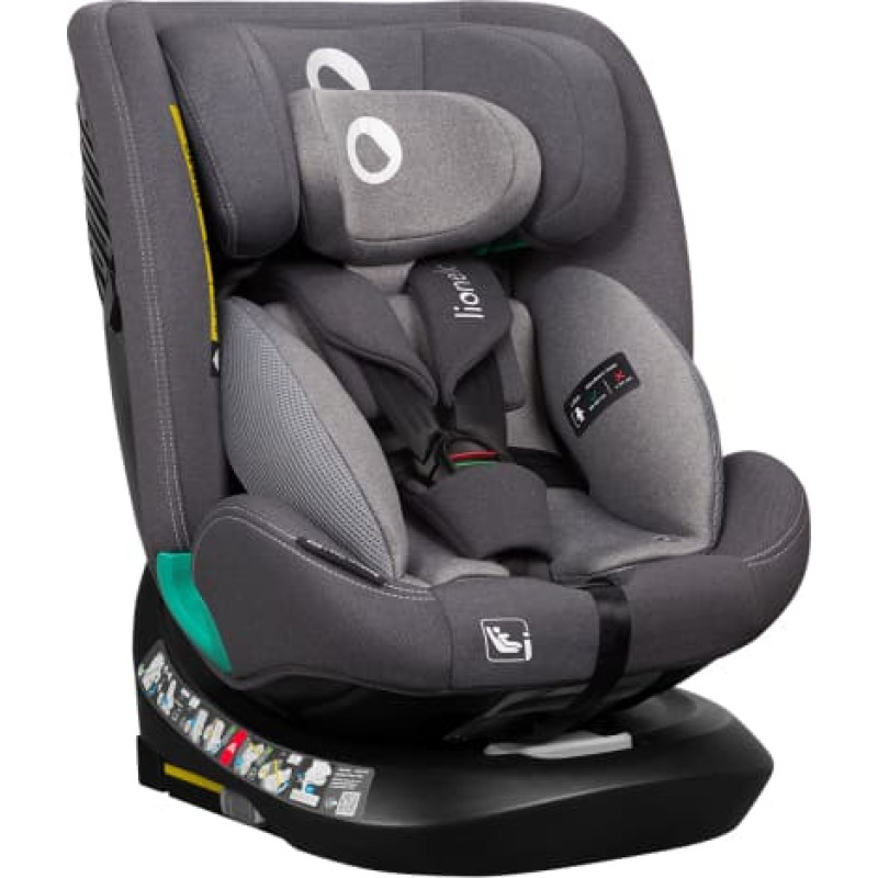 Lionelo automobilinė kėdutė Bastiaan One i-Size Grey Stone