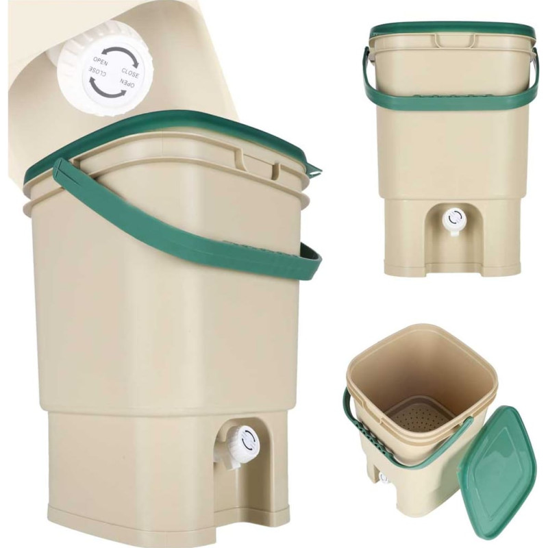 LUARO namų komposteris, 15 l komposto talpa virtuvės atliekoms