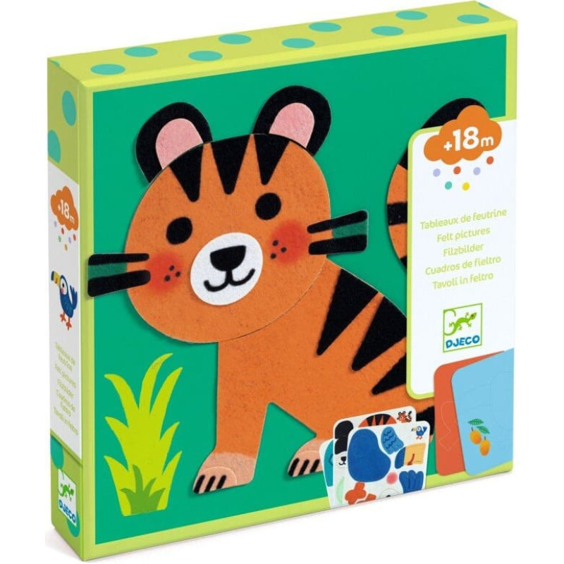 Djeco Kūrybinis rinkinys - Veltinis koliažas - Mink&scaron;ti gyvūnai