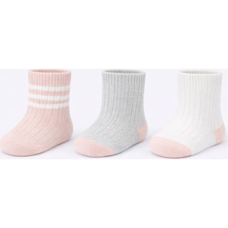 Noviti SB175-G-01 Skarpety niemowlęce dziewczynka wąski prążek mix 0-6m