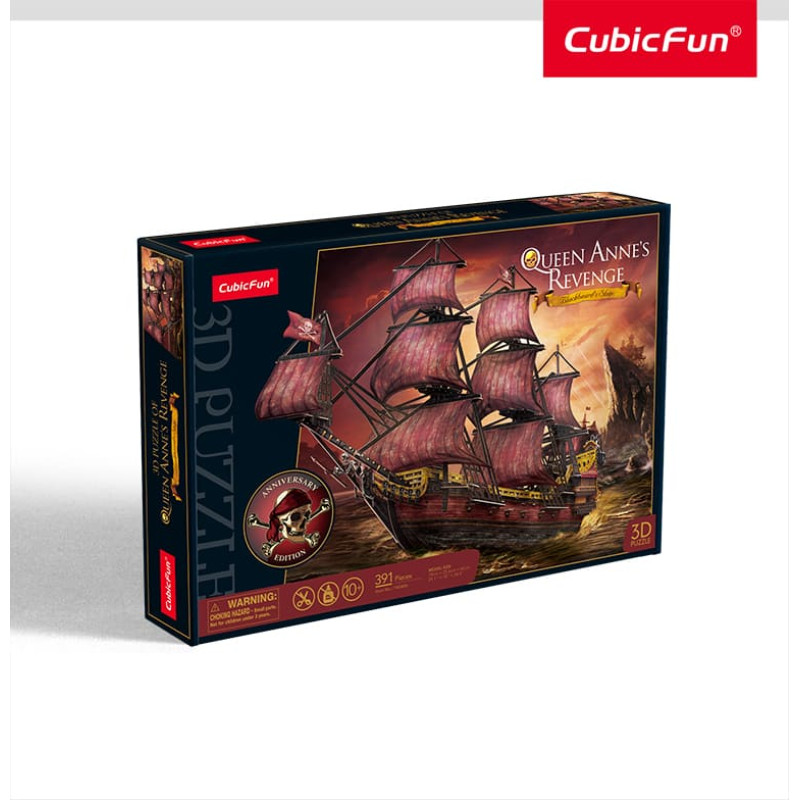 Cubic Fun CUBICFUN 3D dėlionė &bdquo;Queen Anne&rsquo;s Revenge&ldquo;, jubiliejinis leidimas