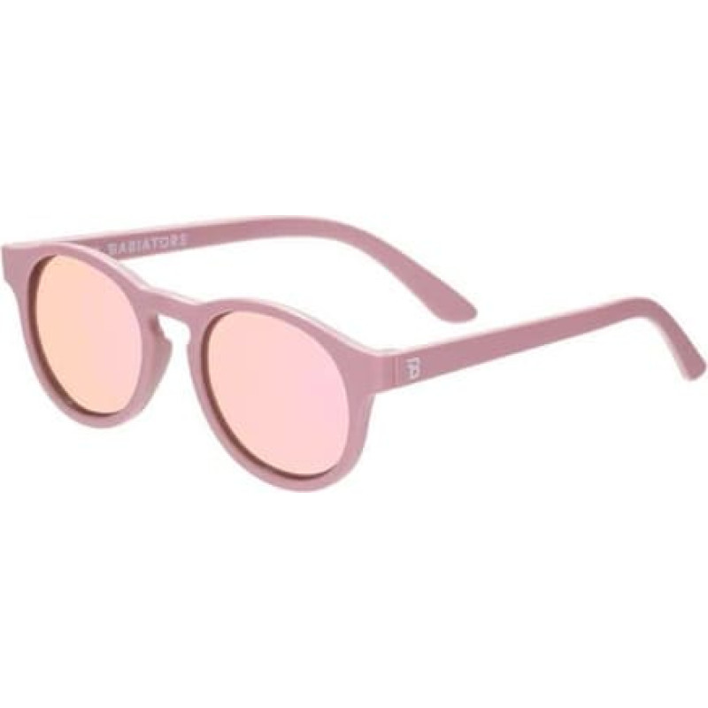 Babiators Polarised Keyhole &ldquo;Pretty in Pink&rdquo; sunglasses with mirrored lenses, 0&ndash;2 years