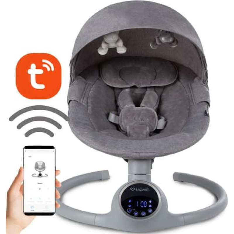 Kidwell supamasis krėslas REVE, grey/silver, Kidwell