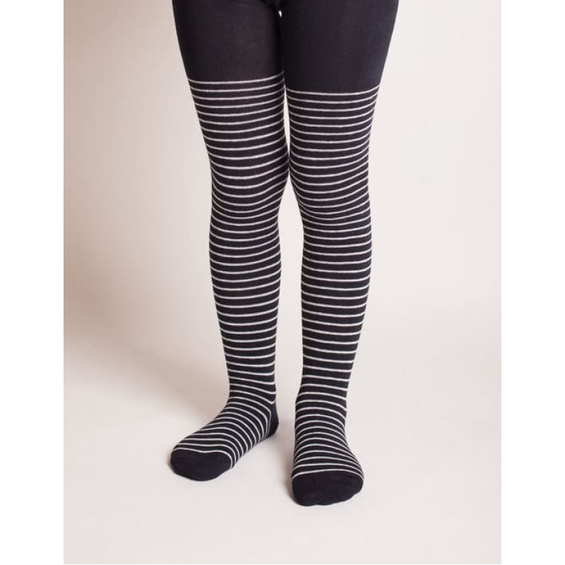 Bellissima Children tights B401 blue-white stripes 122/128