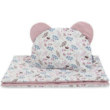 Sensillo STROLLER SET VELVET TWIGS PINK