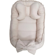 Duet Baby Cocoon - 774 - with pillow - COTTON with BOW - CAPPUCINO