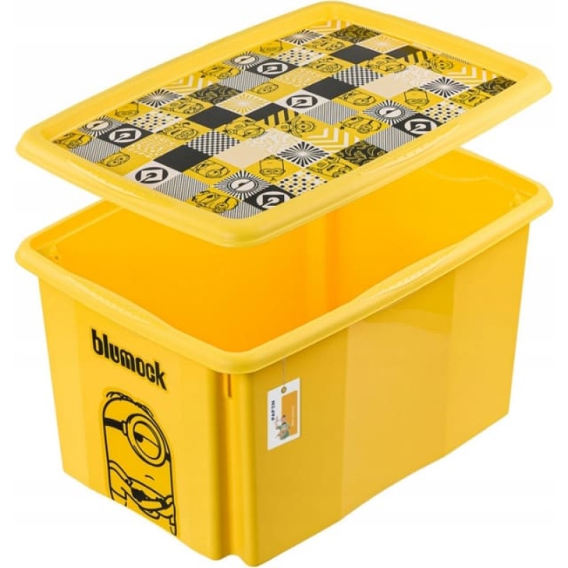Keeeper Kaste ar vāku 45L Karolina &ldquo;Minions Mosaic&rdquo; 55,5x40x30cm dzeltena