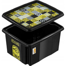 Keeeper Kaste ar vāku 15L Karolina &ldquo;Minions Mosaic&rdquo; 38x29,5x20,5cm melna