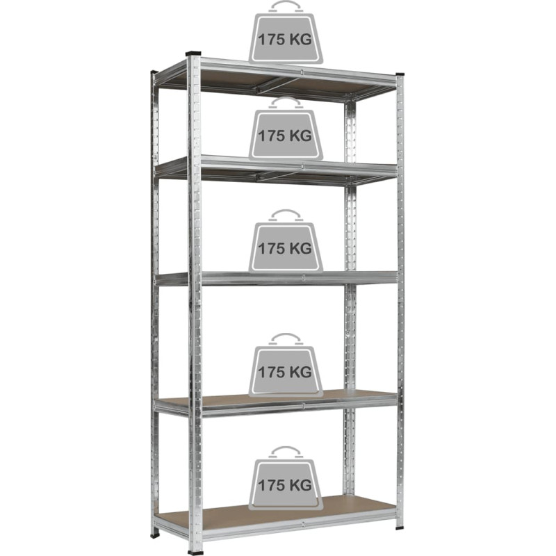 Metāla plaukts – stelāža, 180x90x40cm, 175kg