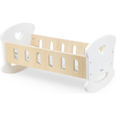 Viga Wooden Doll Cradle with Heart