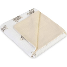 Sensillo BLANKET CRUSHED MUSLIN 75x100 TEDDY BEIGE