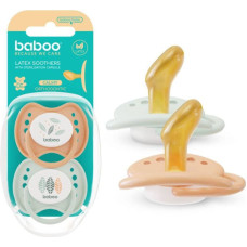 Baboo Calmy ortodontiskais lateksa knupītis Peachy Keen, 0+ mēneši, 2 gab.