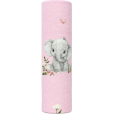 Ega Kids Diaper - 32521 - FLANNEL PRINT - EGA - ELEPHANT on the MOON - PINK - size 70x80 cm