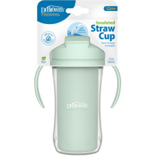 Dr.browns TC01204 Kubek termiczny ze słomką 300ml zielony 12m+