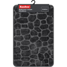 Sauber Vannas istabas paklājs 50x80cm tum&scaron;i pelēks akmens raksts
